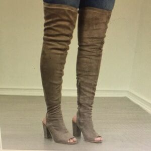 Women's Over-the-Knee Taupe Boots